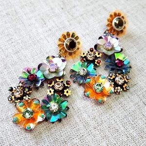 Gorgeous J. Crew Brulee Sequined Statement Earrings